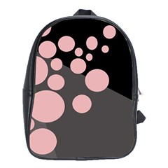 Pink Dots School Bags (xl)  by Valentinaart