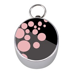 Pink Dots Mini Silver Compasses by Valentinaart