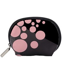 Pink Dots Accessory Pouches (small)  by Valentinaart