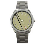 Elegant lines Sport Metal Watch Front