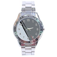 Elegant Gray Stainless Steel Analogue Watch by Valentinaart