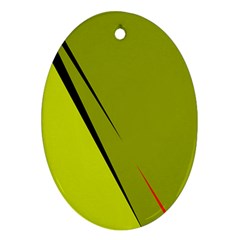 Yellow Elegant Design Ornament (oval)  by Valentinaart