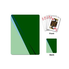 Green Design Playing Cards (mini)  by Valentinaart