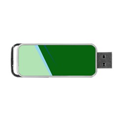 Green Design Portable Usb Flash (one Side) by Valentinaart