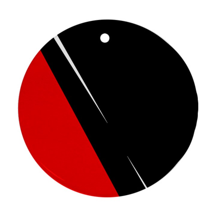 Black and red design Ornament (Round) 