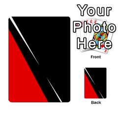 Black And Red Design Multi-purpose Cards (rectangle) 