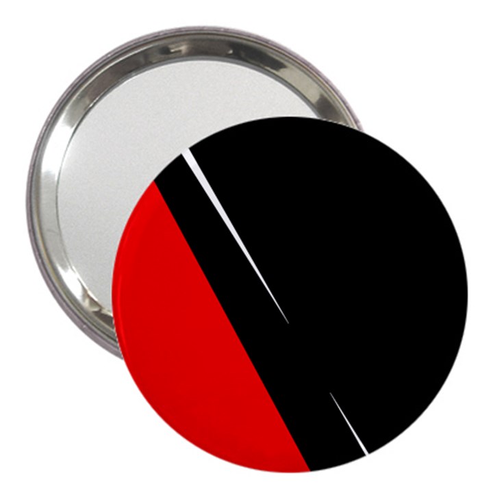 Black and red design 3  Handbag Mirrors