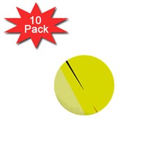 Yellow Design 1  Mini Buttons (10 Pack)  by Valentinaart