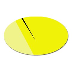 Yellow Design Oval Magnet by Valentinaart