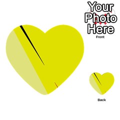 Yellow Design Multi-purpose Cards (heart)  by Valentinaart