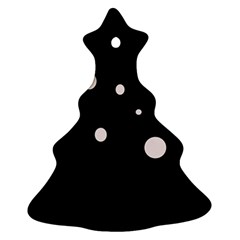 White Dots Christmas Tree Ornament (2 Sides) by Valentinaart