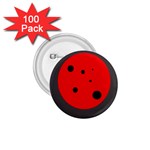 Red circle 1.75  Buttons (100 pack)  Front