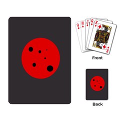 Red Circle Playing Card by Valentinaart