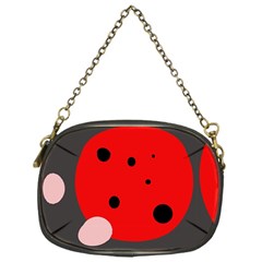 Red And Pink Dots Chain Purses (one Side)  by Valentinaart