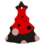 Red and pink dots Ornament (Christmas Tree) Front