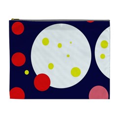 Abstract Moon Cosmetic Bag (xl) by Valentinaart