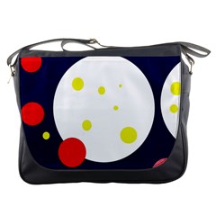 Abstract Moon Messenger Bags by Valentinaart