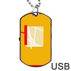 Basketball Dog Tag Usb Flash (one Side) by Valentinaart