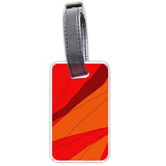 Red And Orange Decorative Abstraction Luggage Tags (one Side)  by Valentinaart