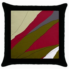 Decoratve Abstraction Throw Pillow Case (black) by Valentinaart