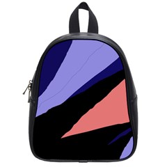 Purple And Pink Abstraction School Bags (small)  by Valentinaart