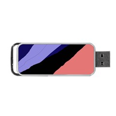 Purple And Pink Abstraction Portable Usb Flash (one Side) by Valentinaart