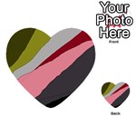 Colorful abstraction Multi-purpose Cards (Heart)  Front 22