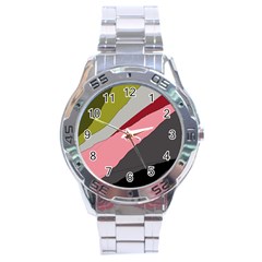 Colorful Abstraction Stainless Steel Analogue Watch by Valentinaart