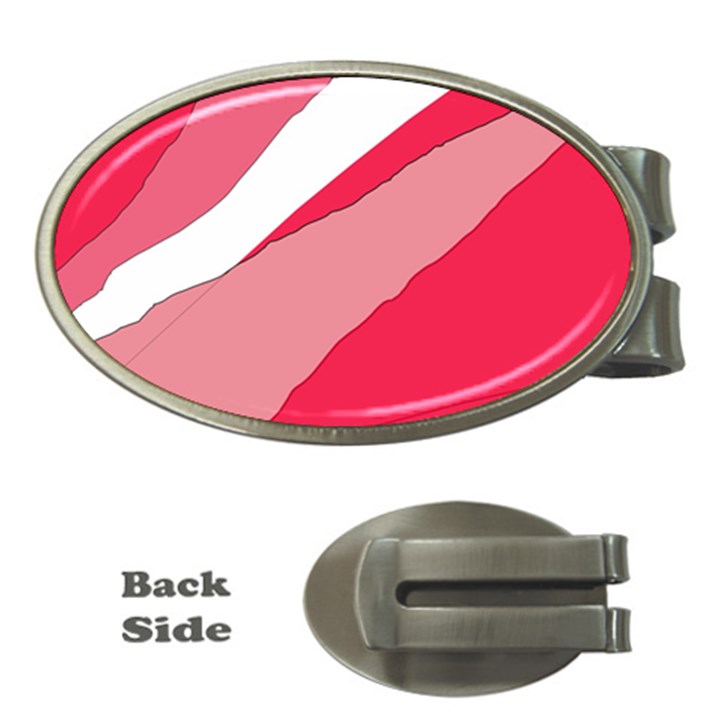 Pink abstraction Money Clips (Oval) 