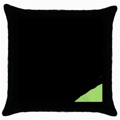 Green Ball Throw Pillow Case (black) by Valentinaart