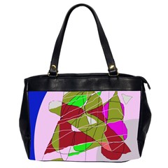 Flora abstraction Office Handbags (2 Sides) 