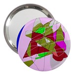 Flora abstraction 3  Handbag Mirrors Front