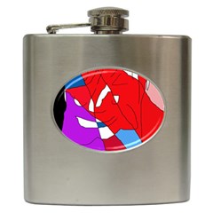 Colorful Abstraction Hip Flask (6 Oz) by Valentinaart
