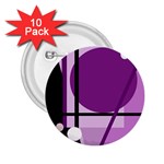 Purple geometrical abstraction 2.25  Buttons (10 pack)  Front