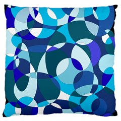 Blue Abstraction Large Cushion Case (two Sides)