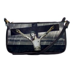 Jesus On The Cross At The Sea Shoulder Clutch Bags by dflcprints