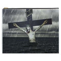 Jesus On The Cross At The Sea Cosmetic Bag (xxxl)  by dflcprints