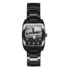 Jesus On The Cross At The Sea Stainless Steel Barrel Watch