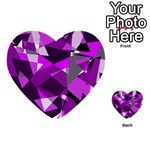Purple broken glass Multi-purpose Cards (Heart)  Front 2