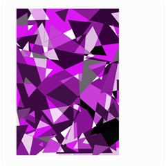 Purple Broken Glass Large Garden Flag (two Sides) by Valentinaart