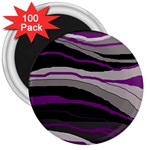 Purple and gray decorative design 3  Magnets (100 pack) Front