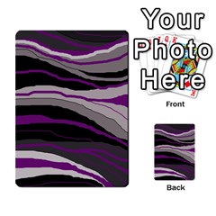 Purple And Gray Decorative Design Multi-purpose Cards (rectangle) 