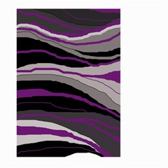 Purple And Gray Decorative Design Large Garden Flag (two Sides) by Valentinaart