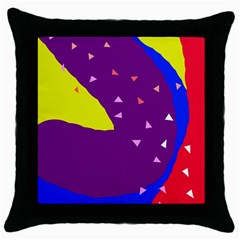 Optimistic Abstraction Throw Pillow Case (black) by Valentinaart