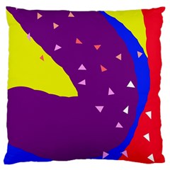 Optimistic Abstraction Large Flano Cushion Case (one Side) by Valentinaart