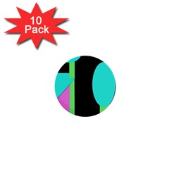 Abstract Landscape 1  Mini Buttons (10 Pack) 