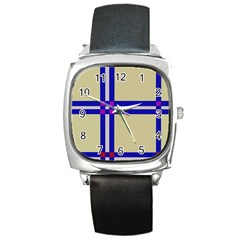 Elegant lines Square Metal Watch