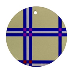 Elegant lines Round Ornament (Two Sides) 