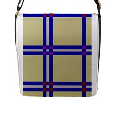 Elegant lines Flap Messenger Bag (L) 