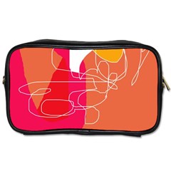 Orange Abstraction Toiletries Bags 2-side by Valentinaart